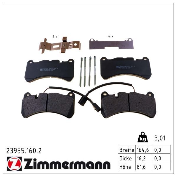 ZIMMERMANN 23955.160.2 Brake pad set, disc brake