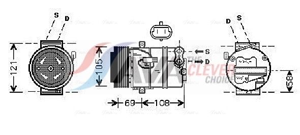 AVA CLEVER CHOICE OLAK426 Compressor, air conditioning