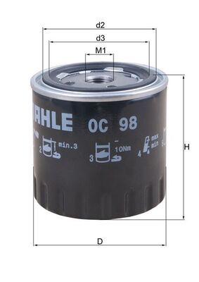 KNECHT OC 98 Oil filter