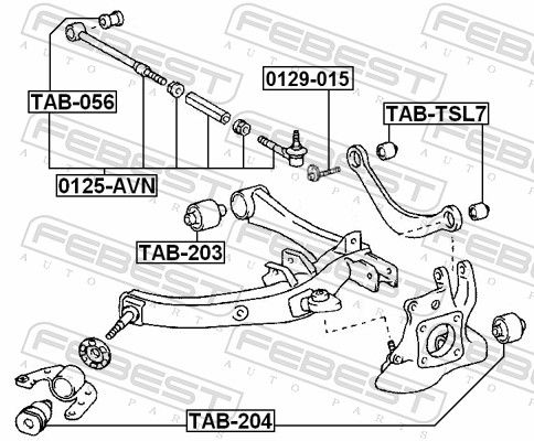 Mounting, control/trailing arm-1