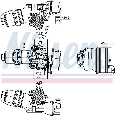 Oil Cooler, engine oil-4
