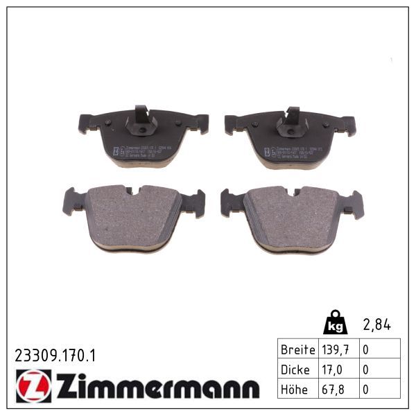 ZIMMERMANN 23309.170.1 Brake pad set, disc brake