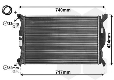 VAN WEZEL 03002201 Radiator, engine cooling