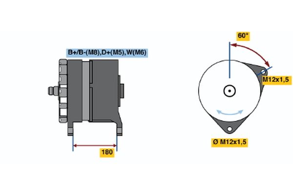 BOSCH 0 986 039 530 Alternator