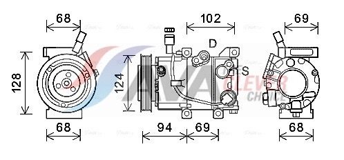 AVA CLEVER CHOICE HYK442 Compressor, air conditioning