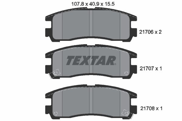 TEXTAR 2170602 Brake pad set, disc brake