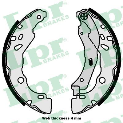 LPR 01111 Brake shoe set