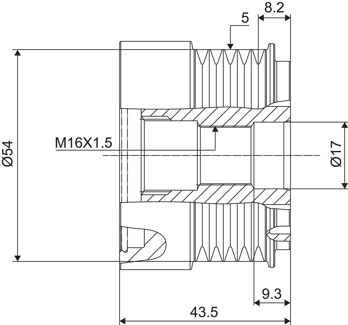 Alternator Freewheel Clutch-2