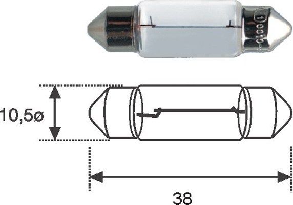 MAGNETI MARELLI 009418100000 Bulb, engine bay light