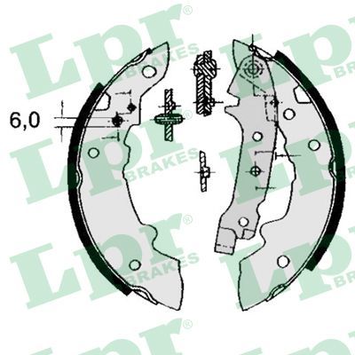 LPR 04320 Brake shoe set