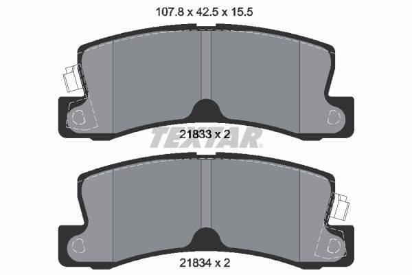 TEXTAR 2183301 Brake pad set, disc brake