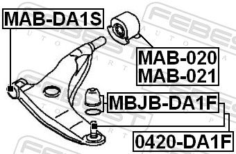 Mounting, control/trailing arm-1
