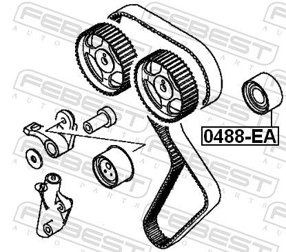 Deflection Pulley/Guide Pulley, timing belt-1