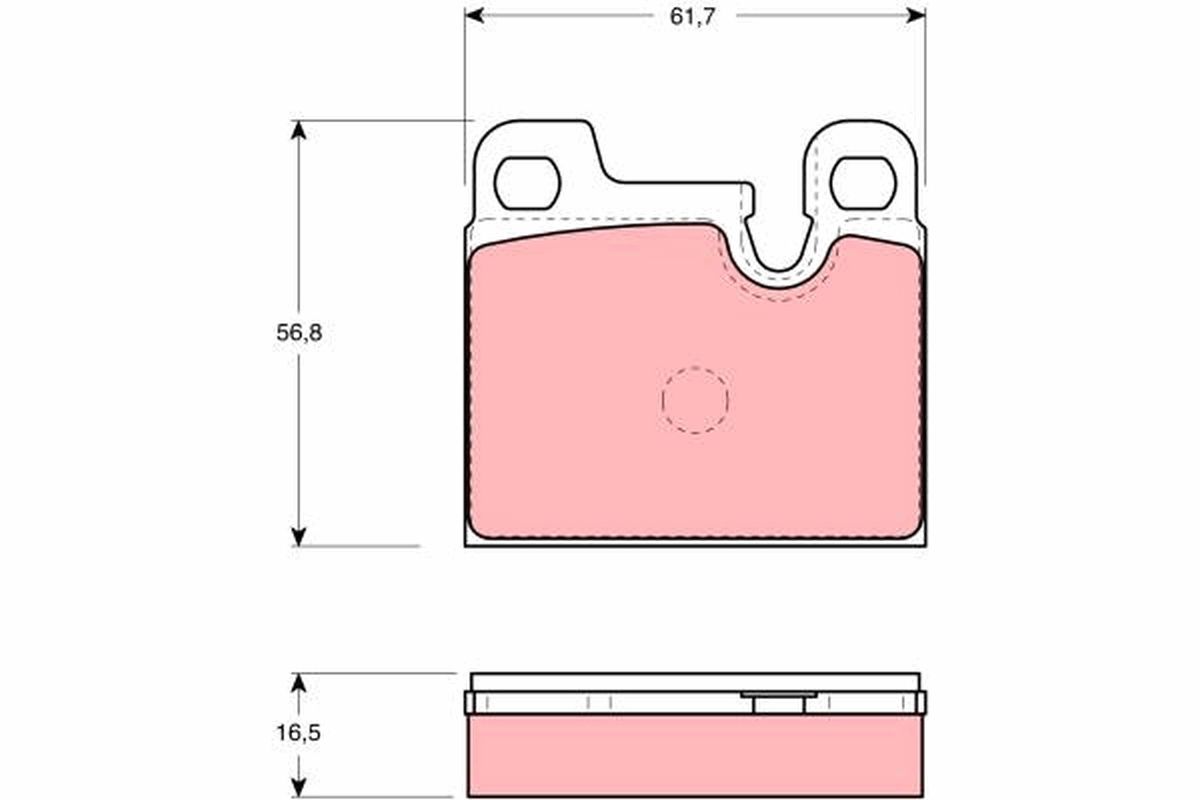TRW GDB258 Brake pad set, disc brake
