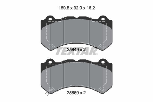 TEXTAR 2584901 Brake pad set, disc brake