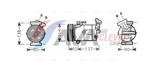 AVA CLEVER CHOICE RTK437 Compressor, air conditioning