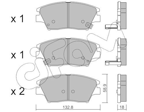 CIFAM 822-1098-0 Brake pad set, disc brake