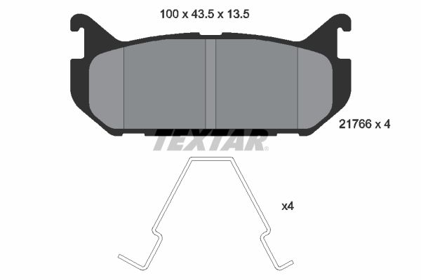 TEXTAR 2176603 Brake pad set, disc brake