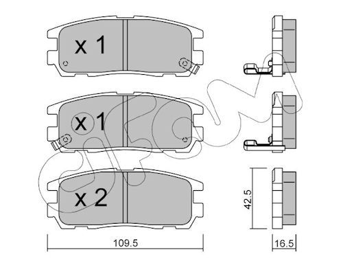 CIFAM 822-358-0 Brake pad set, disc brake