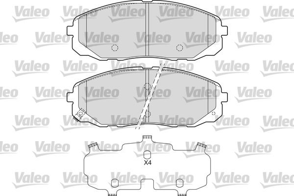 VALEO 601682 Brake pad set, disc brake