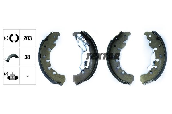 TEXTAR 91065300 Brake shoe set
