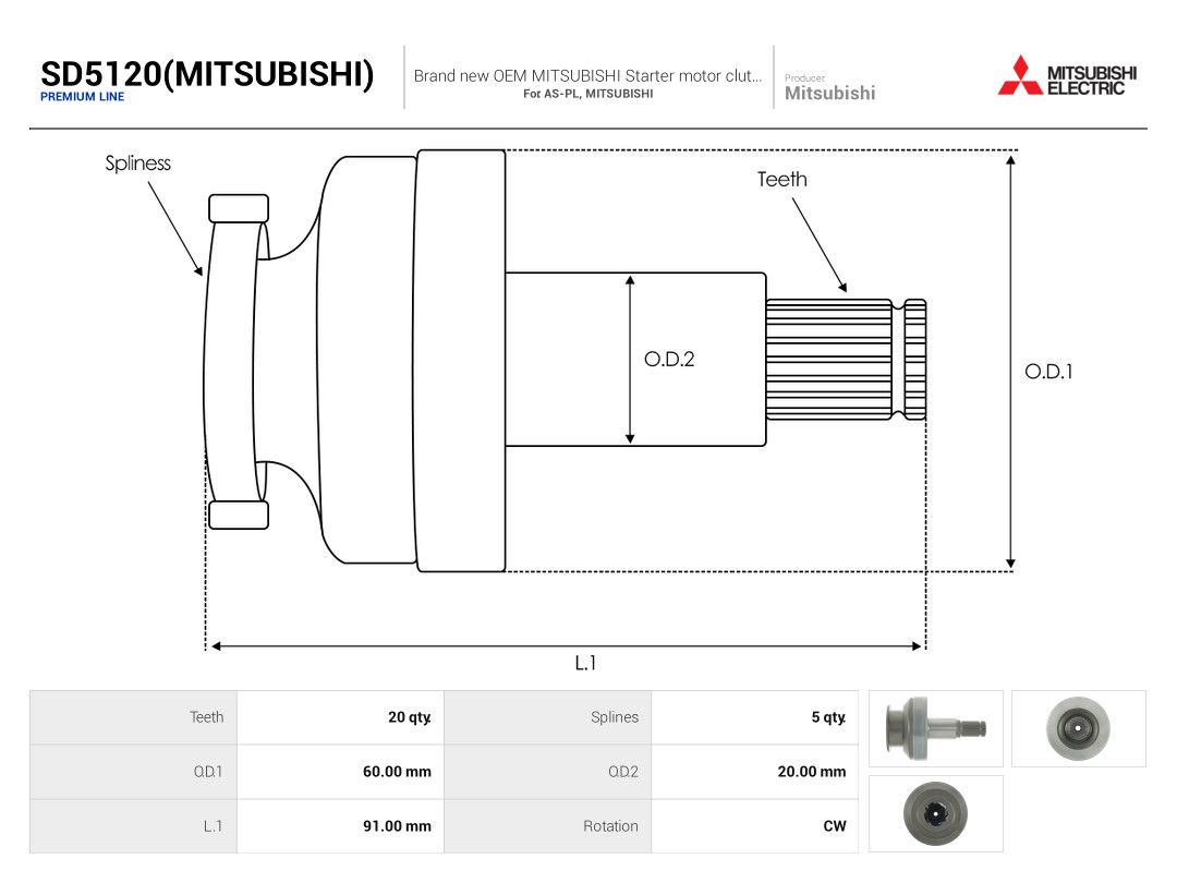 Pinion, starter-3