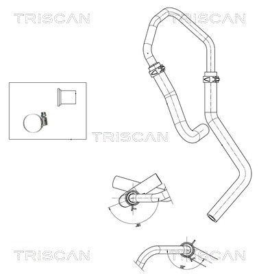 TRISCAN 8516 29059 Hydraulic hose, steering