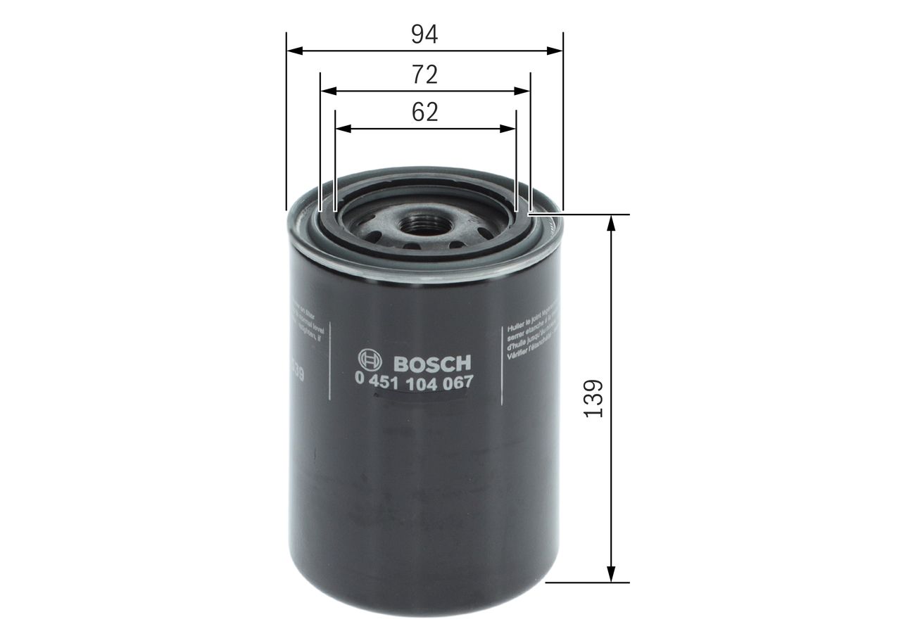 BOSCH 0 451 104 067 Oil filter