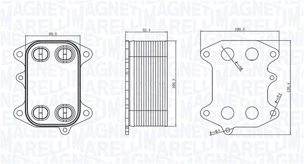 MAGNETI MARELLI 350300003300 Oil cooler, engine oil