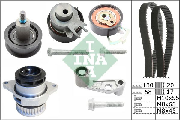 SCHAEFFLER INA 530 0089 30 Water pump & timing belt kit