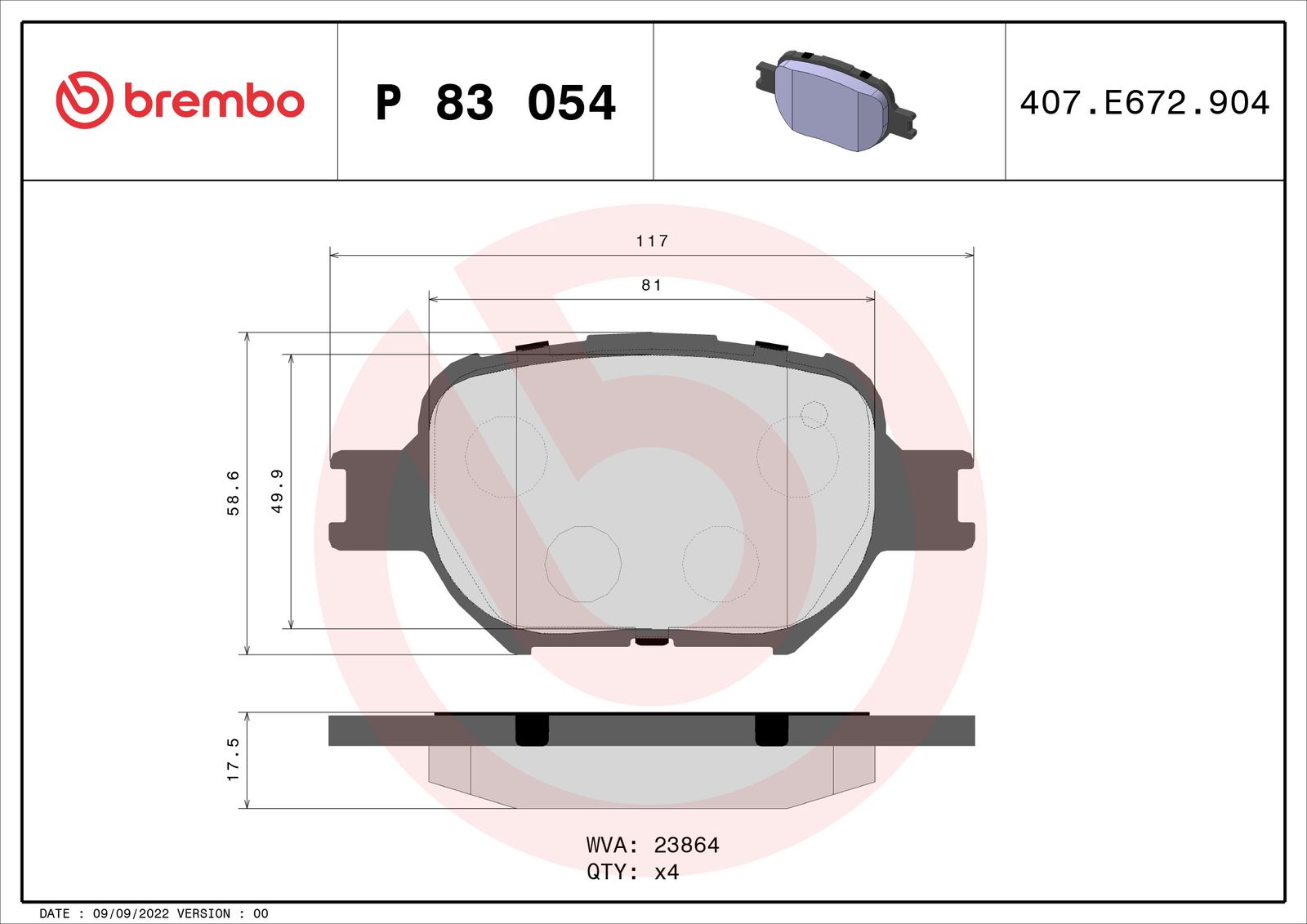 Brake Pad Set, disc brake-1