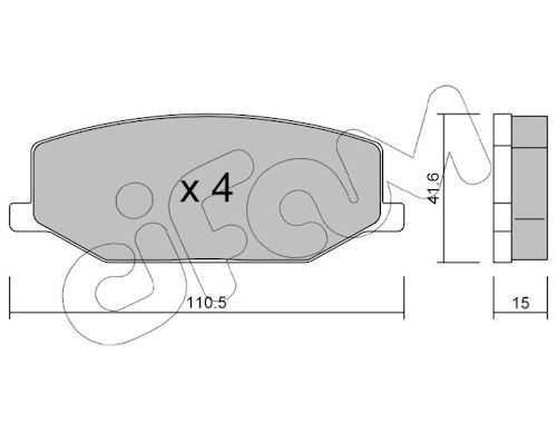 CIFAM 822-097-0 Brake pad set, disc brake