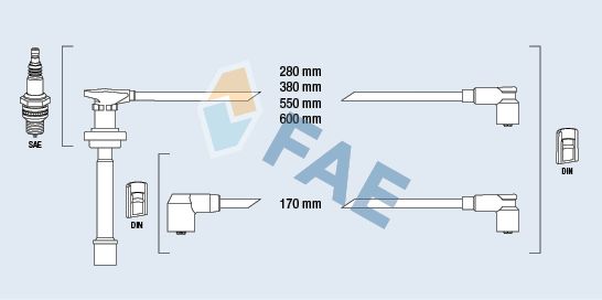 FAE 85850 Ignition cable kit