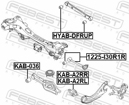 Mounting, control/trailing arm-1