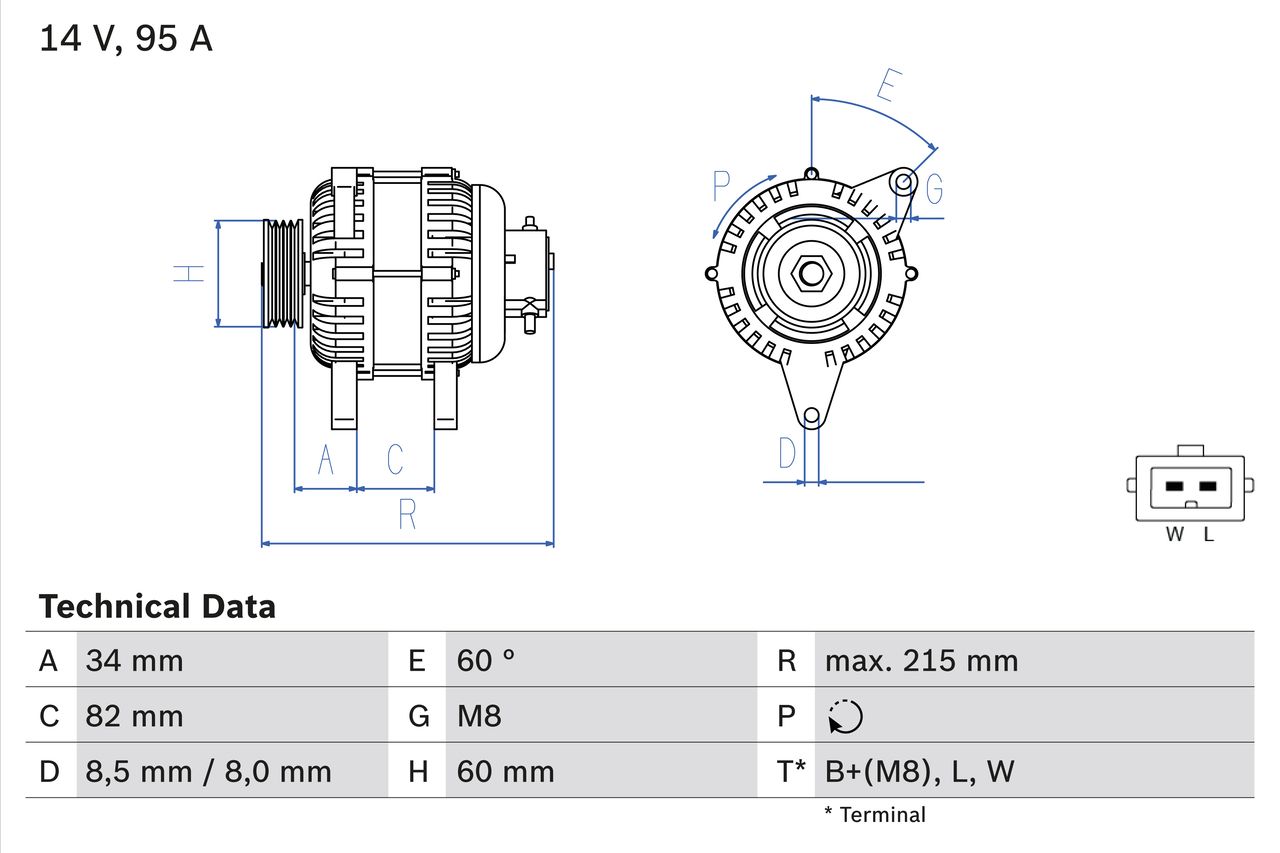 BOSCH 0 986 043 141 Alternator