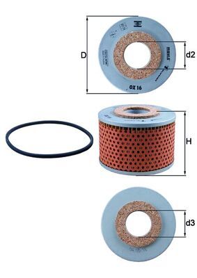 MAHLE OX 16D Oil filter