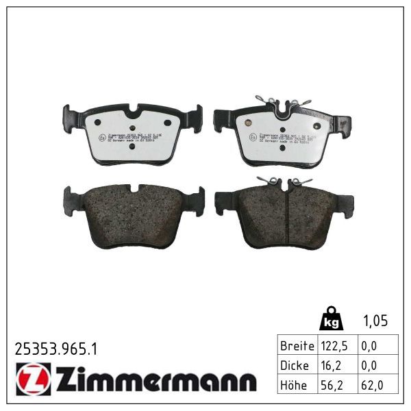 ZIMMERMANN 25353.965.1 Brake pad set, disc brake