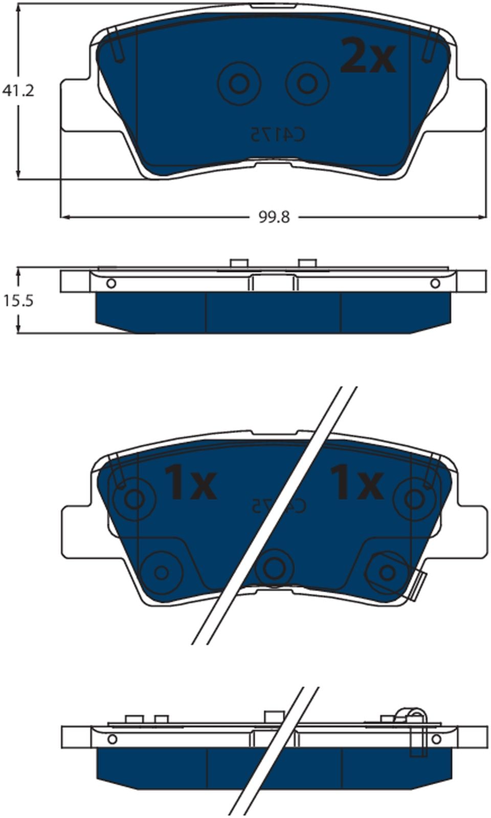 TRW GDB2531BTE Brake pad set, disc brake