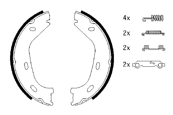 Brake Shoe Set, parking brake-4