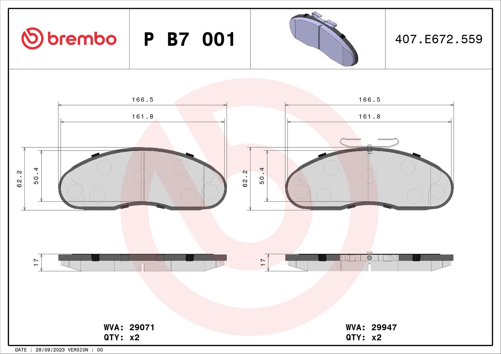 Brake Pad Set, disc brake-1