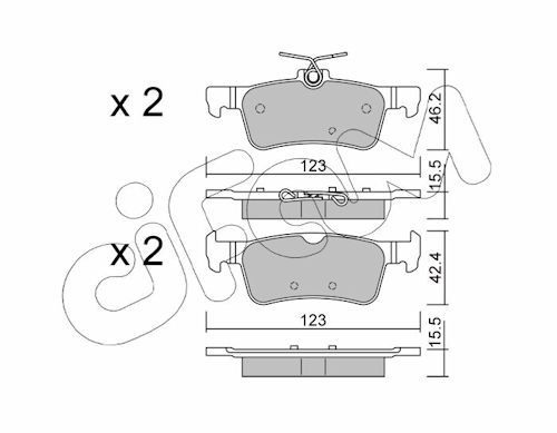 CIFAM 822-1042-0 Brake pad set, disc brake