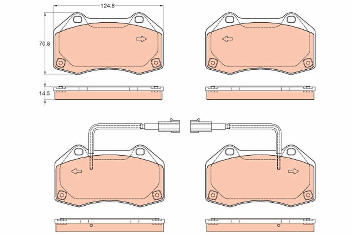 TRW GDB2049 Brake pad set, disc brake