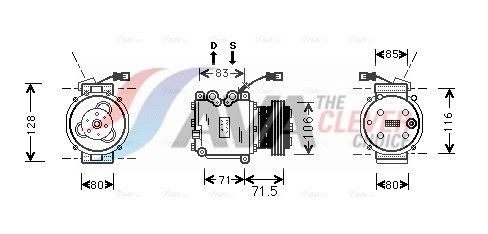 AVA CLEVER CHOICE HDAK009 Compressor, air conditioning