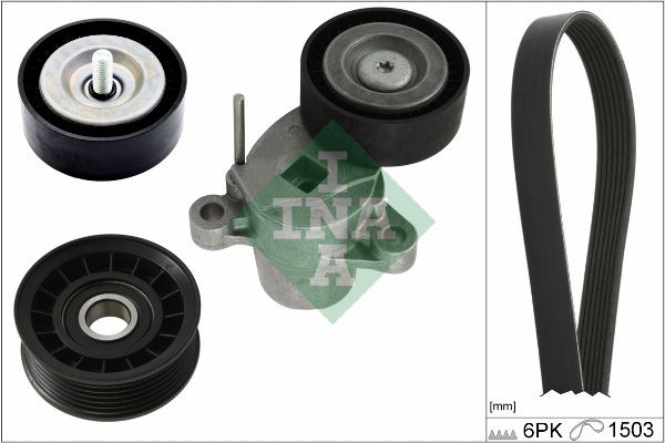 SCHAEFFLER INA 529 0337 10 V formos rumbuotas diržas, komplektas