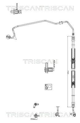 TRISCAN 8516 40002 Hydraulic hose, steering