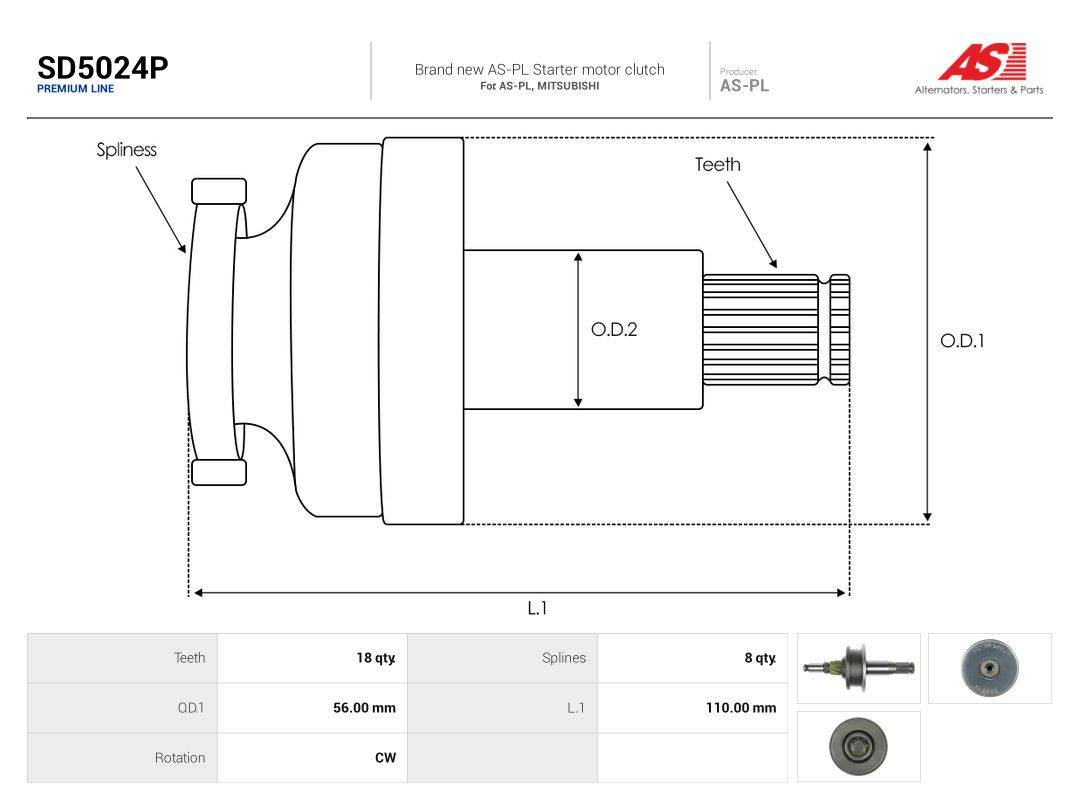 Pinion, starter-3
