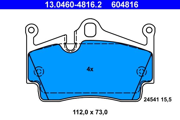 ATE 13.0460-4816.2 Brake pad set, disc brake