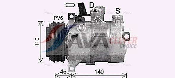 AVA CLEVER CHOICE MSAK747 Compressor, air conditioning