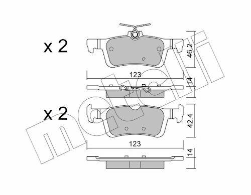 METELLI 22-0986-1 Brake pad set, disc brake