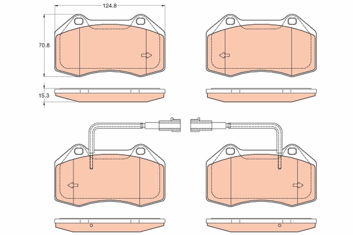 TRW GDB2045 Brake pad set, disc brake